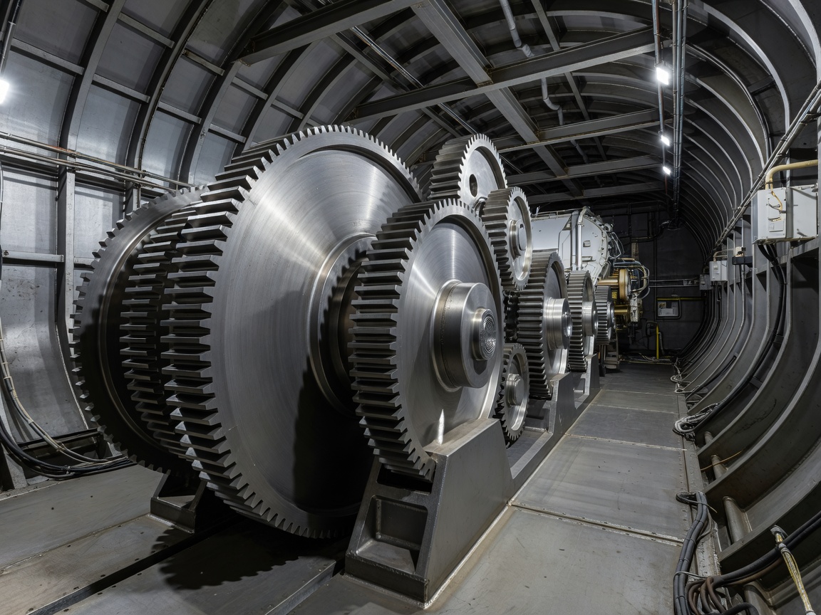 Planetary gear set inside utility scale wind nacelle